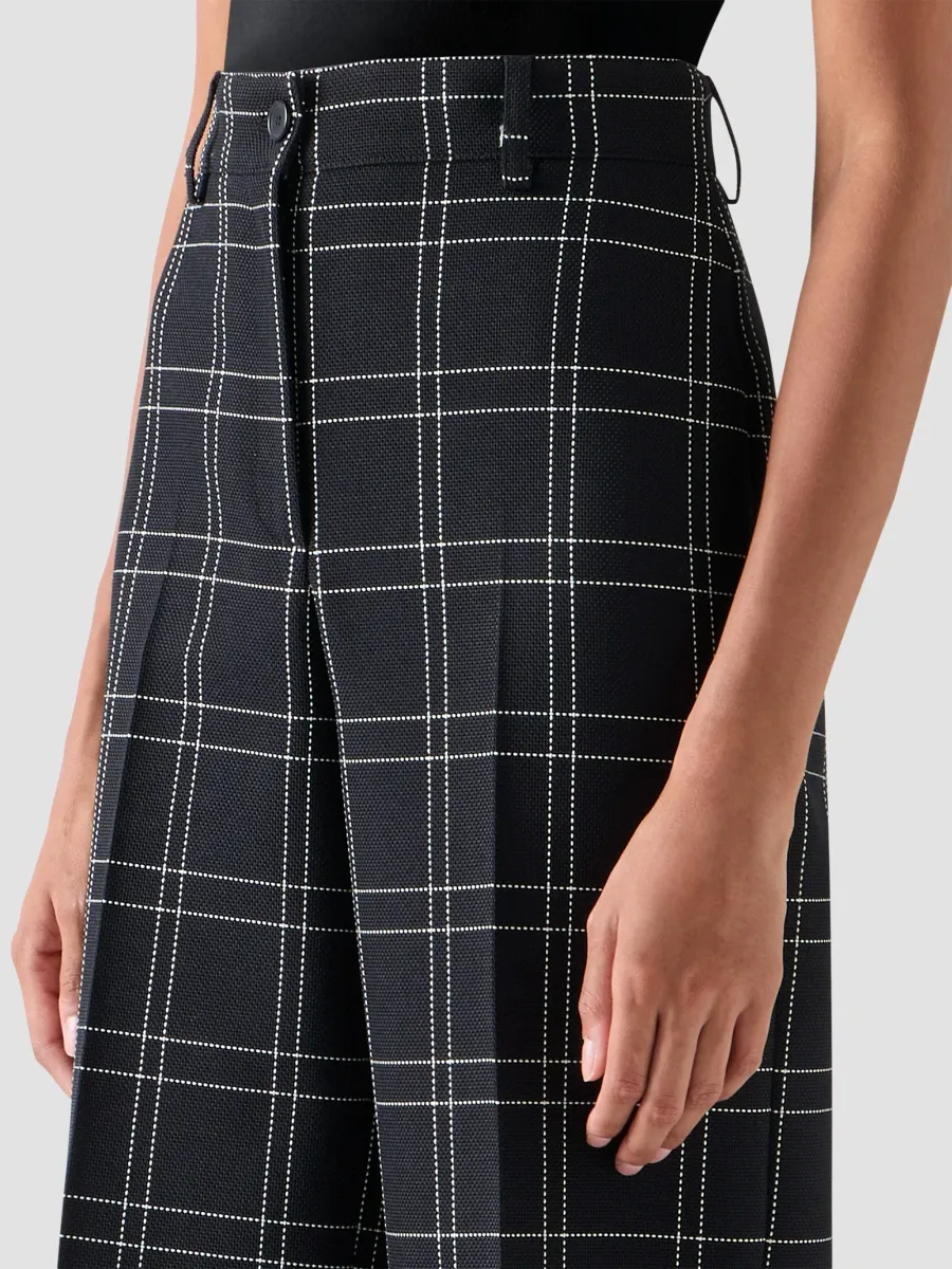 Akris punto Women's Chiara Checked Crop Pants | Thumbnail 4