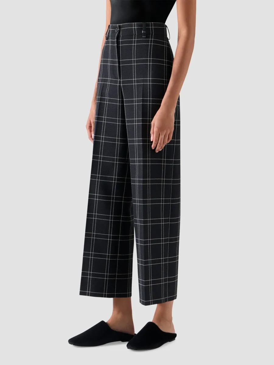 Akris punto Women's Chiara Checked Crop Pants | Thumbnail 5