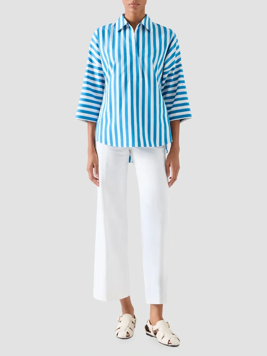 Akris punto Women's Kodak Striped Cotton Poplin Blouse | Thumbnail 2 Akris punto Women's Kodak Striped Cotton Poplin Blouse | Thumbnail 2