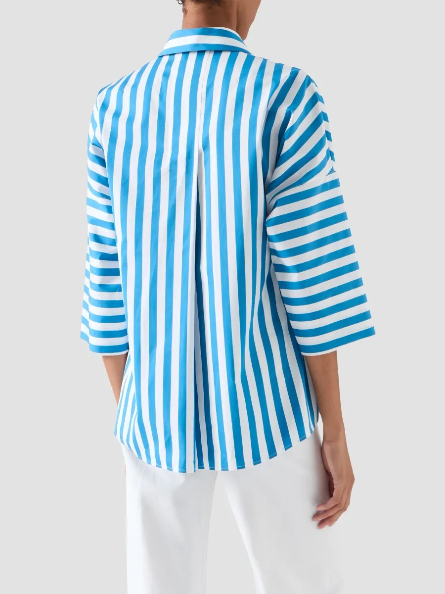 Akris punto Women's Kodak Striped Cotton Poplin Blouse | Thumbnail 3 Akris punto Women's Kodak Striped Cotton Poplin Blouse | Thumbnail 3