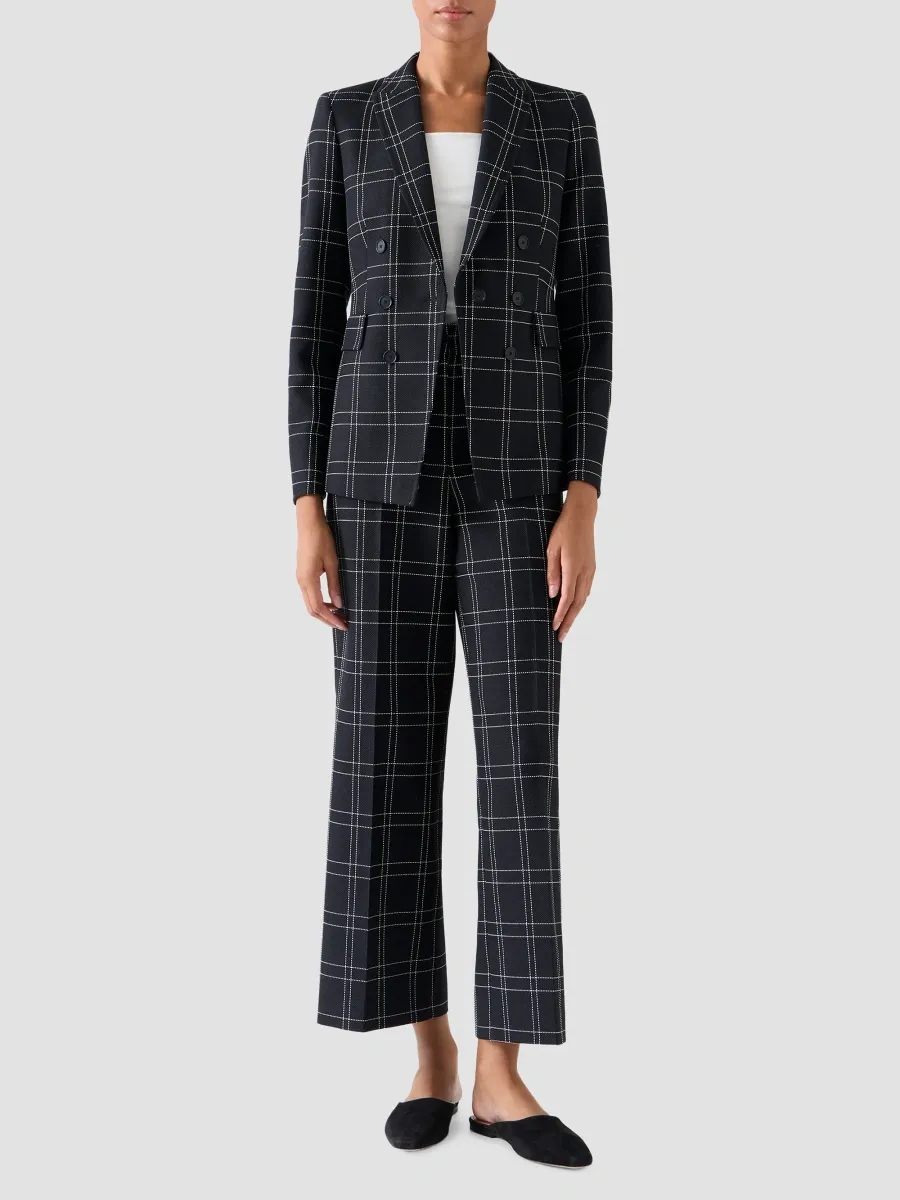 Akris punto Women's Window Check Cotton-Blend Blazer | Thumbnail 2 Akris punto Women's Window Check Cotton-Blend Blazer | Thumbnail 2