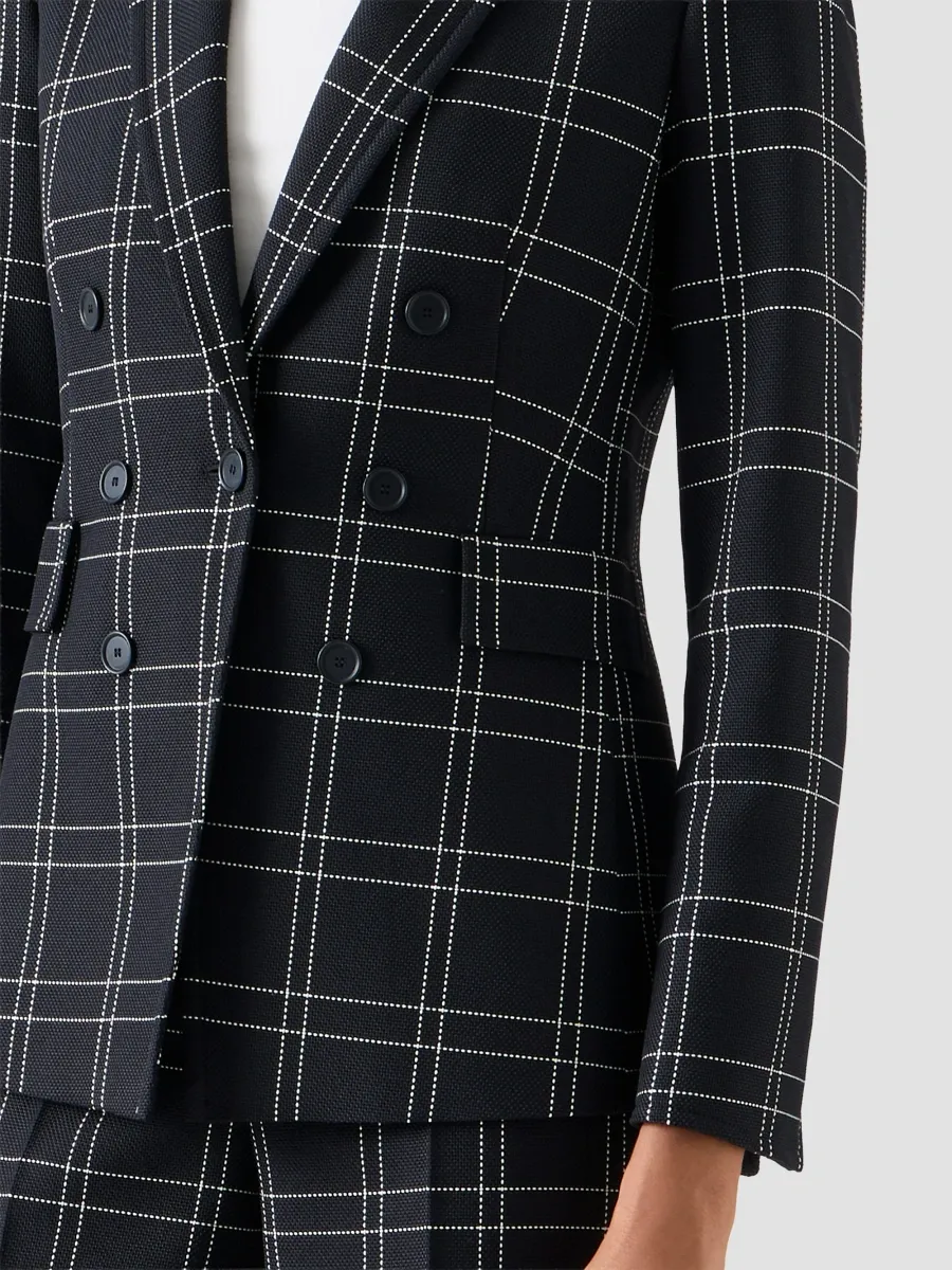Akris punto Women's Window Check Cotton-Blend Blazer | Thumbnail 5 Akris punto Women's Window Check Cotton-Blend Blazer | Thumbnail 5