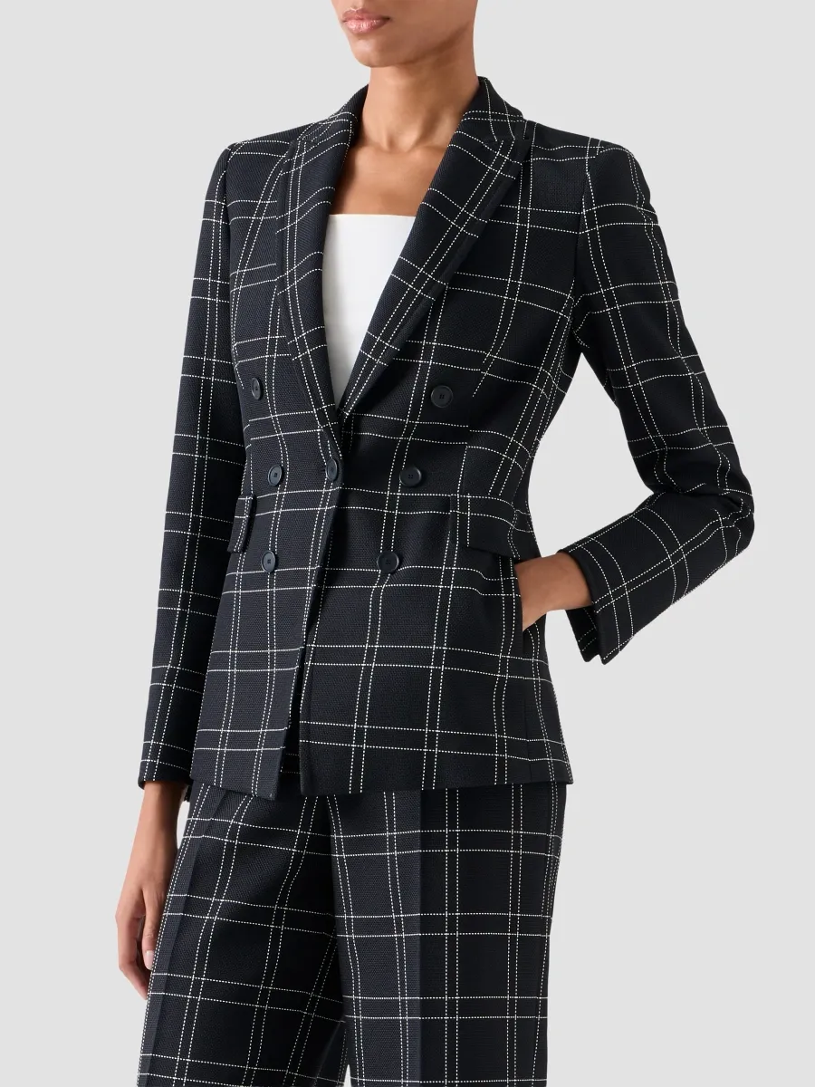 Akris punto Women's Window Check Cotton-Blend Blazer | Thumbnail 6 Akris punto Women's Window Check Cotton-Blend Blazer | Thumbnail 6