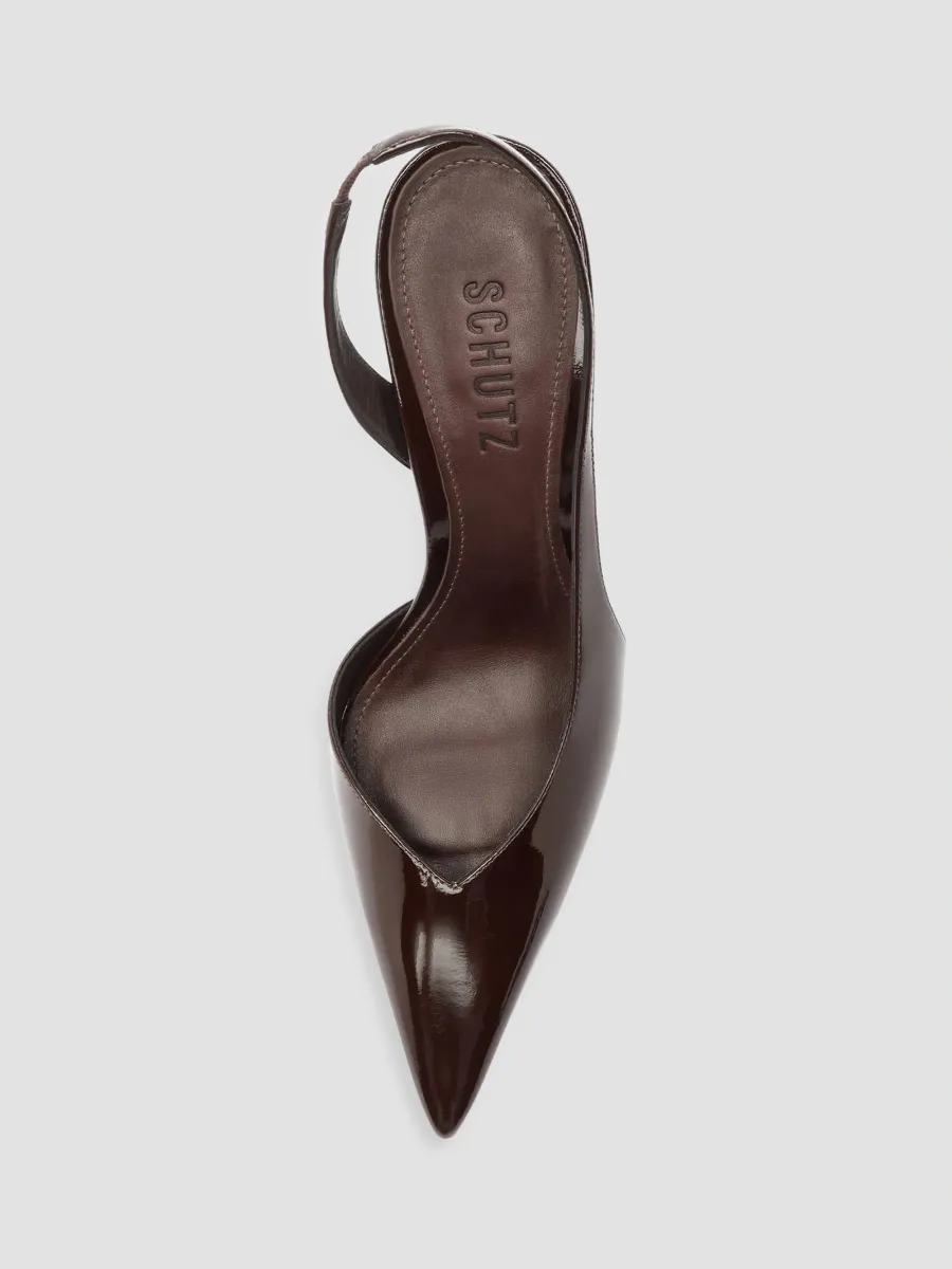 Schutz Women's Alessia 100MM Patent Leather Slingback Pumps | Thumbnail 4 Schutz Women's Alessia 100MM Patent Leather Slingback Pumps | Thumbnail 4