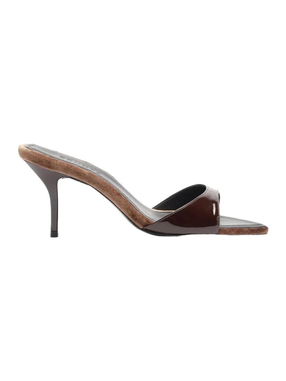 Schutz Women's Elodie 75MM Patent Leather Slip-On Sandals