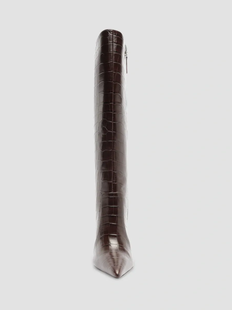 Schutz Women's Samira 100MM Croc-Embossed Leather Knee-High Boots | Thumbnail 6