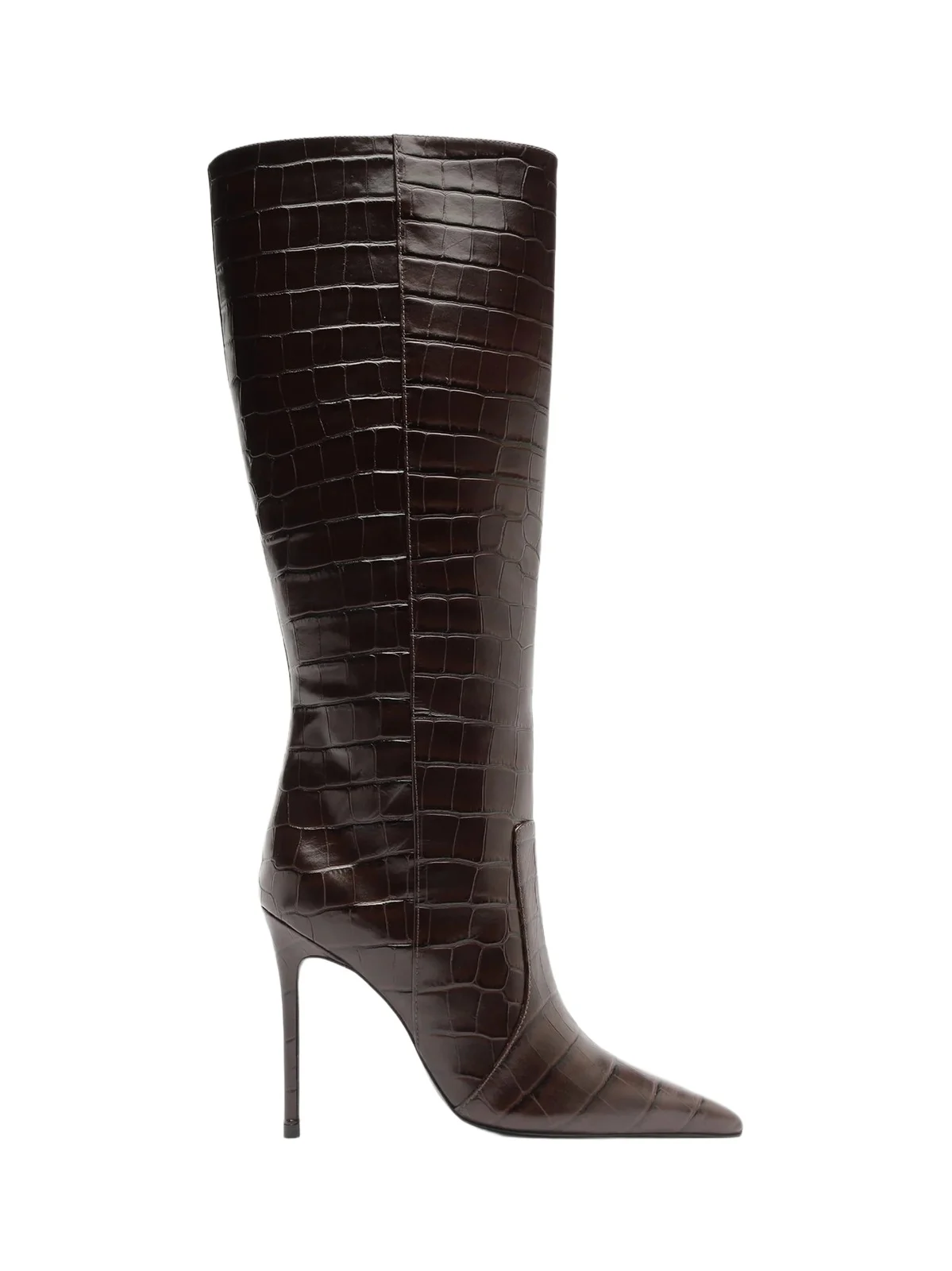 Schutz Women's Samira 100MM Croc-Embossed Leather Knee-High Boots