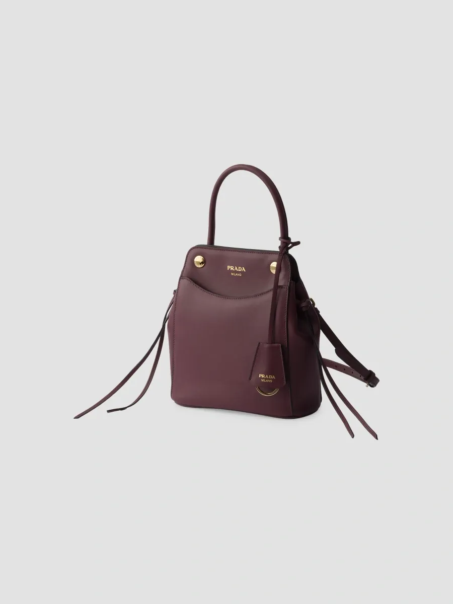 Prada Women's Carry Leather Mini Top Handle Bag | Thumbnail 2