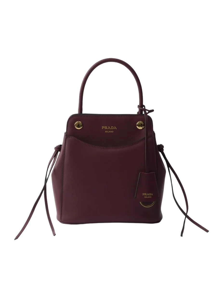 Prada Women's Carry Leather Mini Top Handle Bag