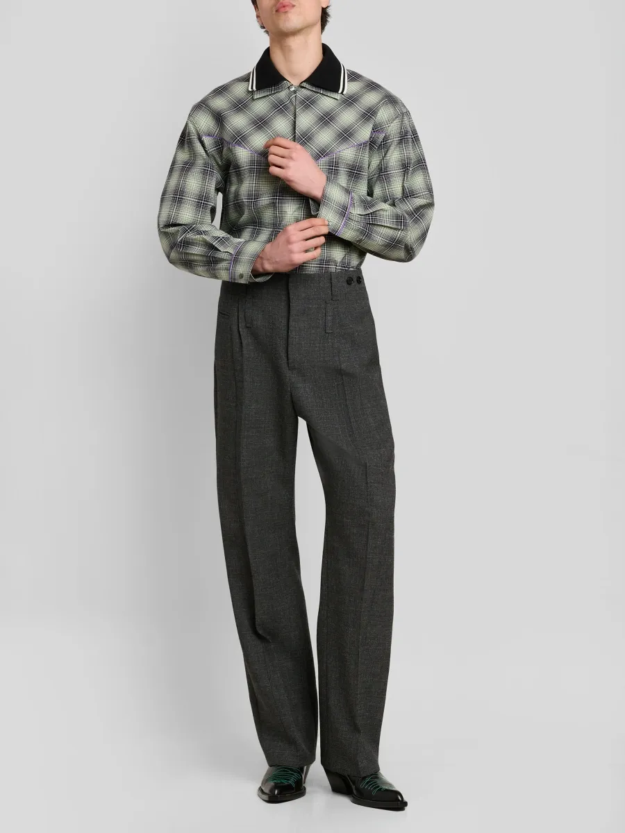 Marni Men's Pleated Wool Trousers | Thumbnail 2 Marni Men's Pleated Wool Trousers | Thumbnail 2