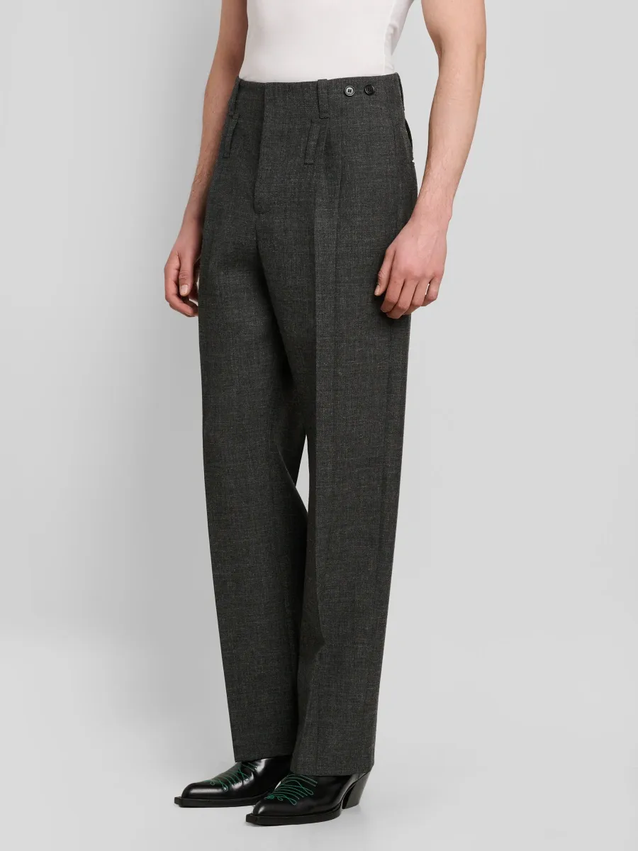 Marni Men's Pleated Wool Trousers | Thumbnail 4 Marni Men's Pleated Wool Trousers | Thumbnail 4