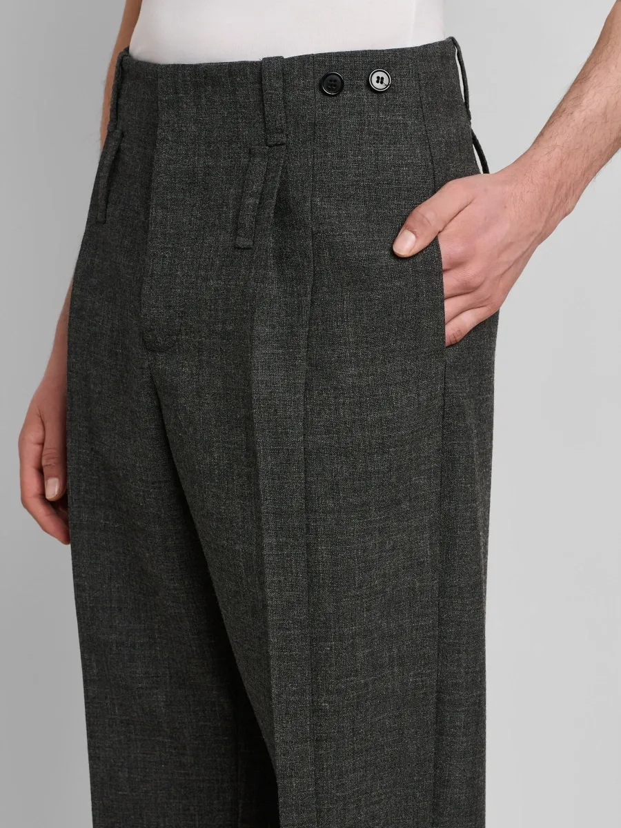 Marni Men's Pleated Wool Trousers | Thumbnail 5 Marni Men's Pleated Wool Trousers | Thumbnail 5