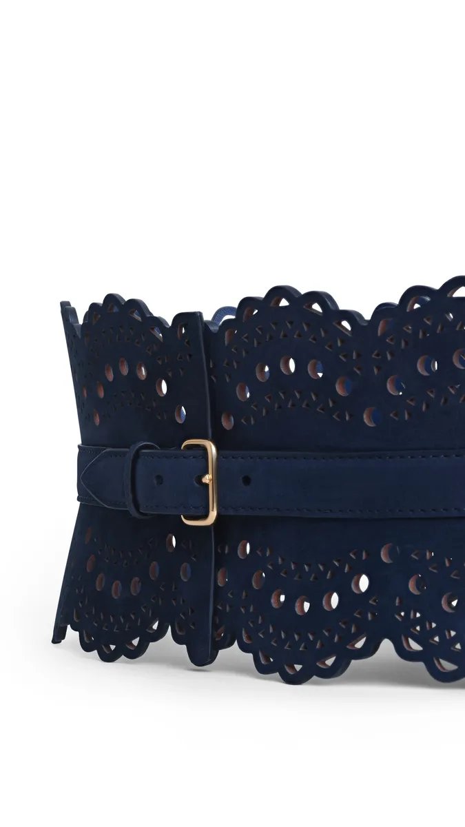 Alaïa Bustier Belt In Perforated Vienne Nubuck | Thumbnail 3 Alaïa Bustier Belt In Perforated Vienne Nubuck | Thumbnail 3