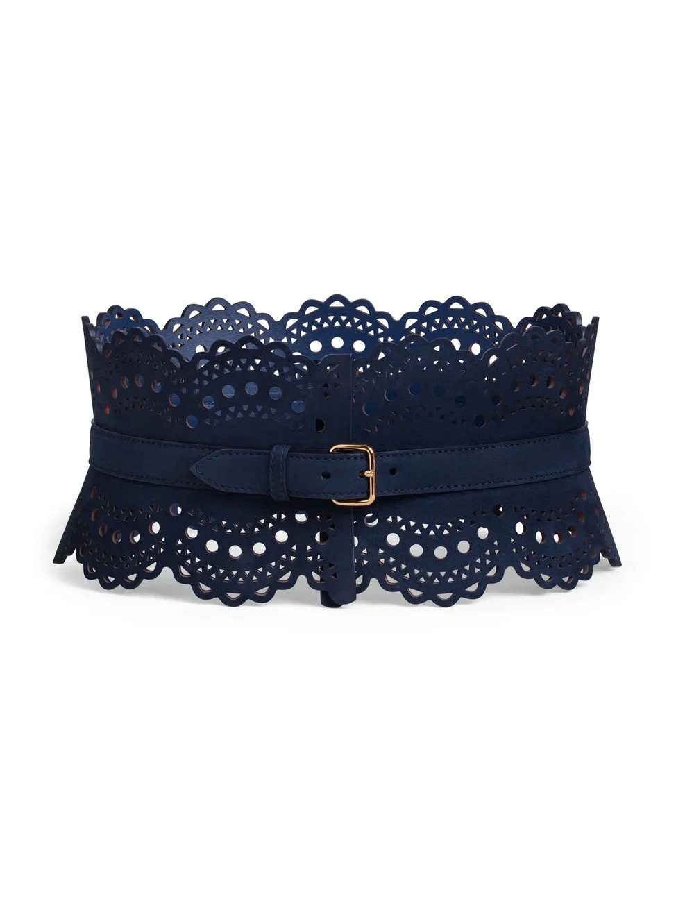 Alaïa Bustier Belt In Perforated Vienne Nubuck