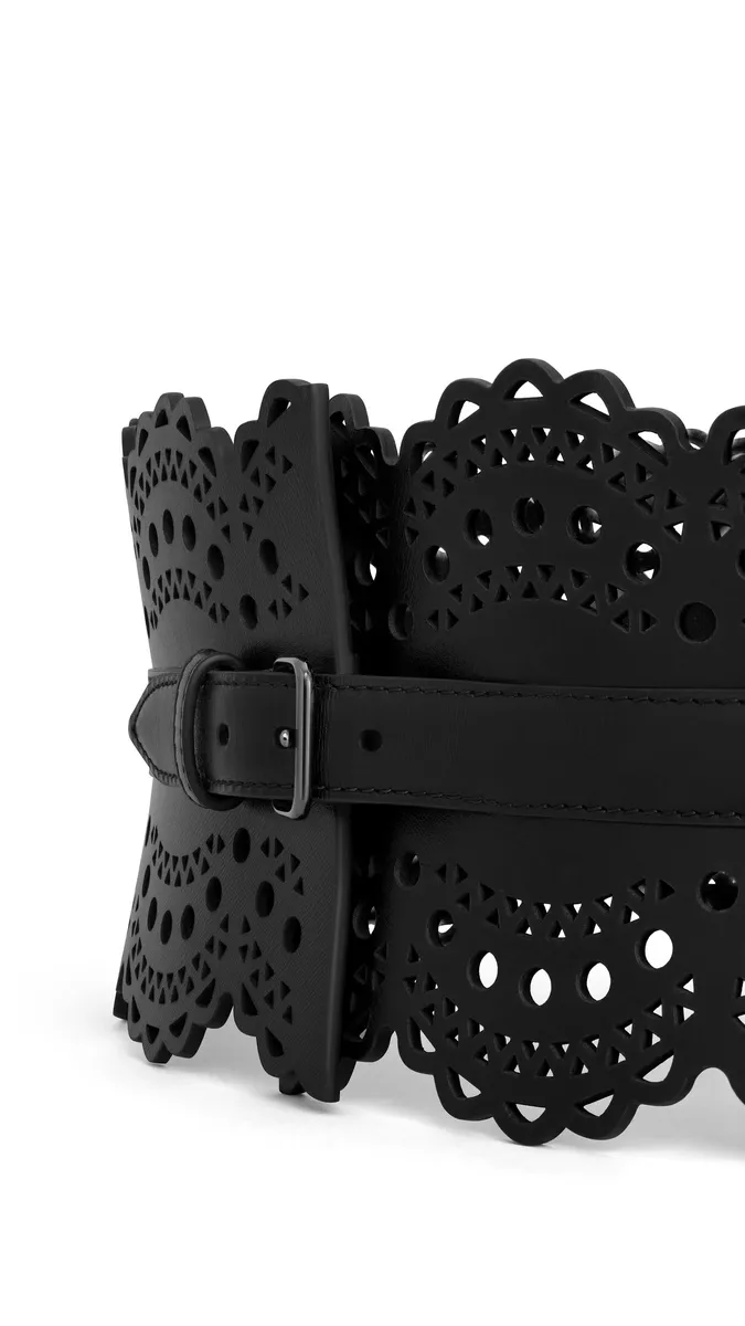 Alaïa Bustier Belt In Perforated Vienne Calfskin | Thumbnail 3 Alaïa Bustier Belt In Perforated Vienne Calfskin | Thumbnail 3