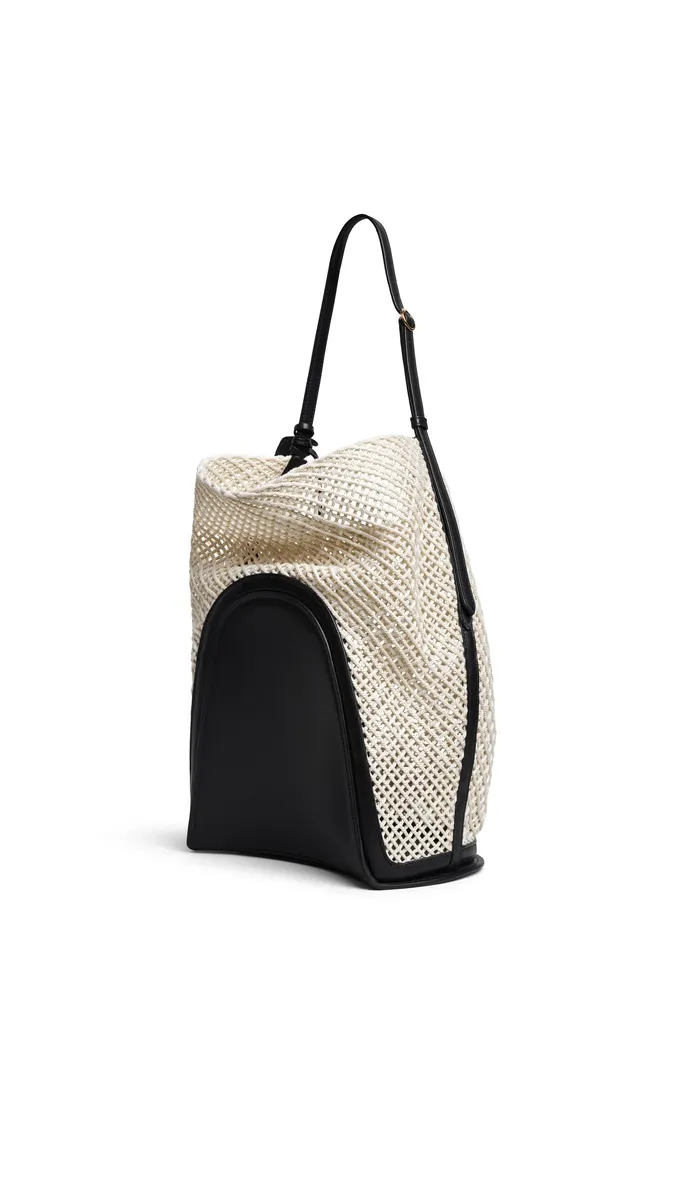 Alaïa Hip Large Bucket Bag In Cotton Net | Thumbnail 2 Alaïa Hip Large Bucket Bag In Cotton Net | Thumbnail 2