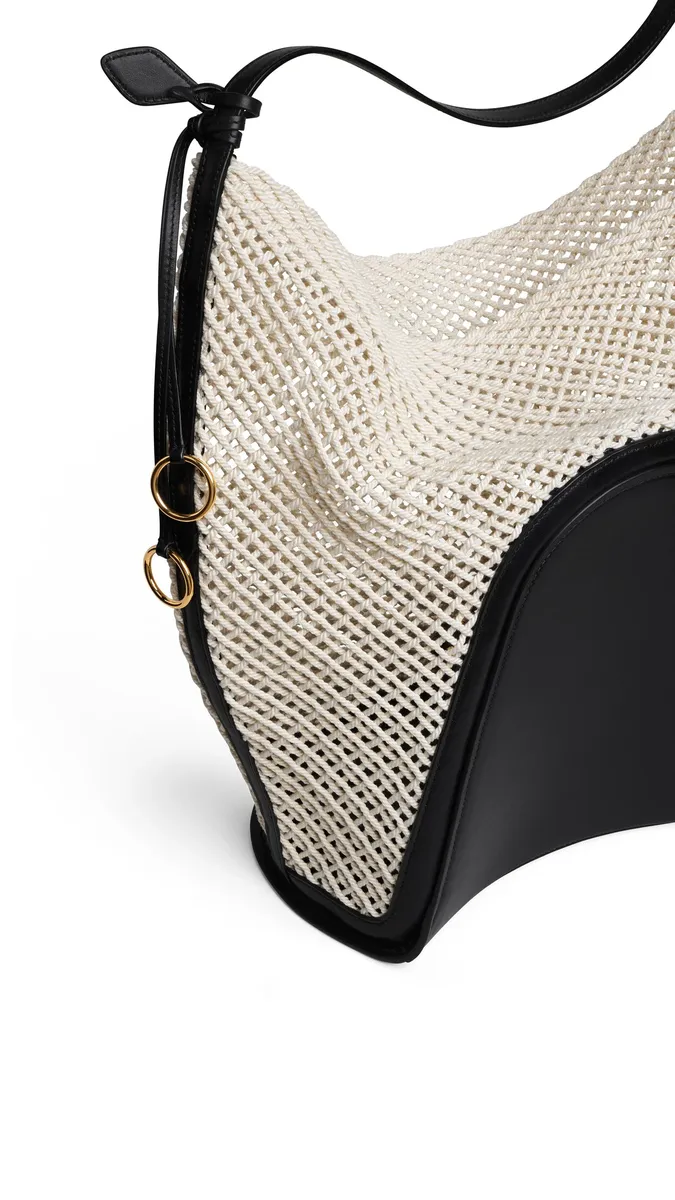 Alaïa Hip Large Bucket Bag In Cotton Net | Thumbnail 3 Alaïa Hip Large Bucket Bag In Cotton Net | Thumbnail 3