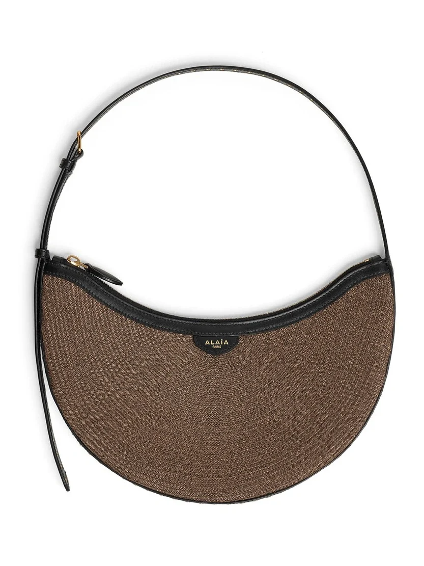 One Piece Demi Lune Bag In Paper Straw One Piece Demi Lune Bag In Paper Straw