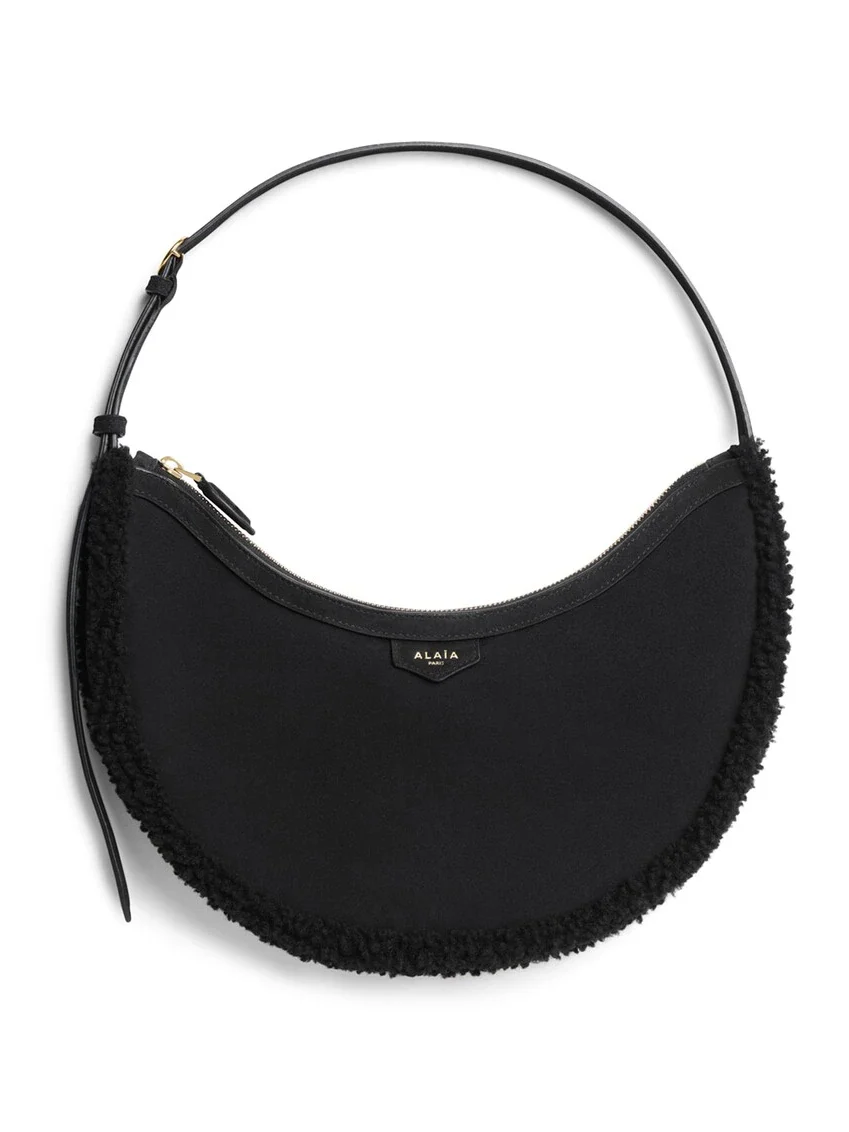 One Piece Demi Lune Bag In Merino Shearling One Piece Demi Lune Bag In Merino Shearling