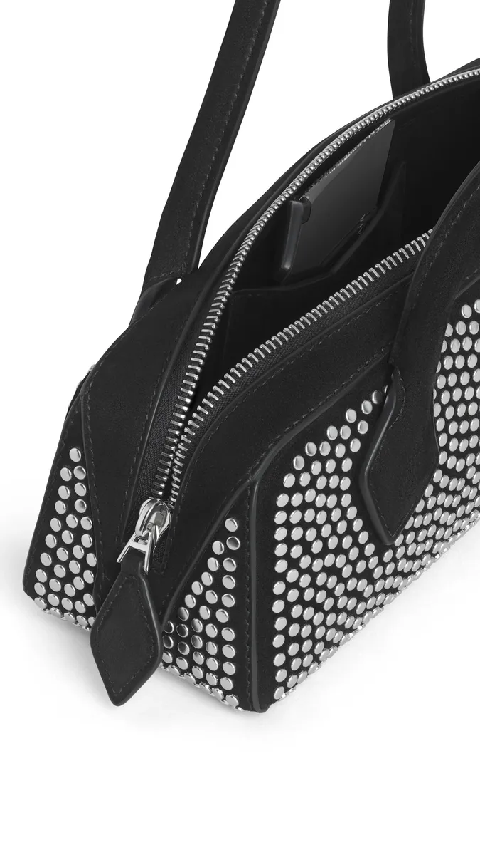 Alaïa Le Teckel Small Bag In Suede & Studs | Thumbnail 3 Alaïa Le Teckel Small Bag In Suede & Studs | Thumbnail 3