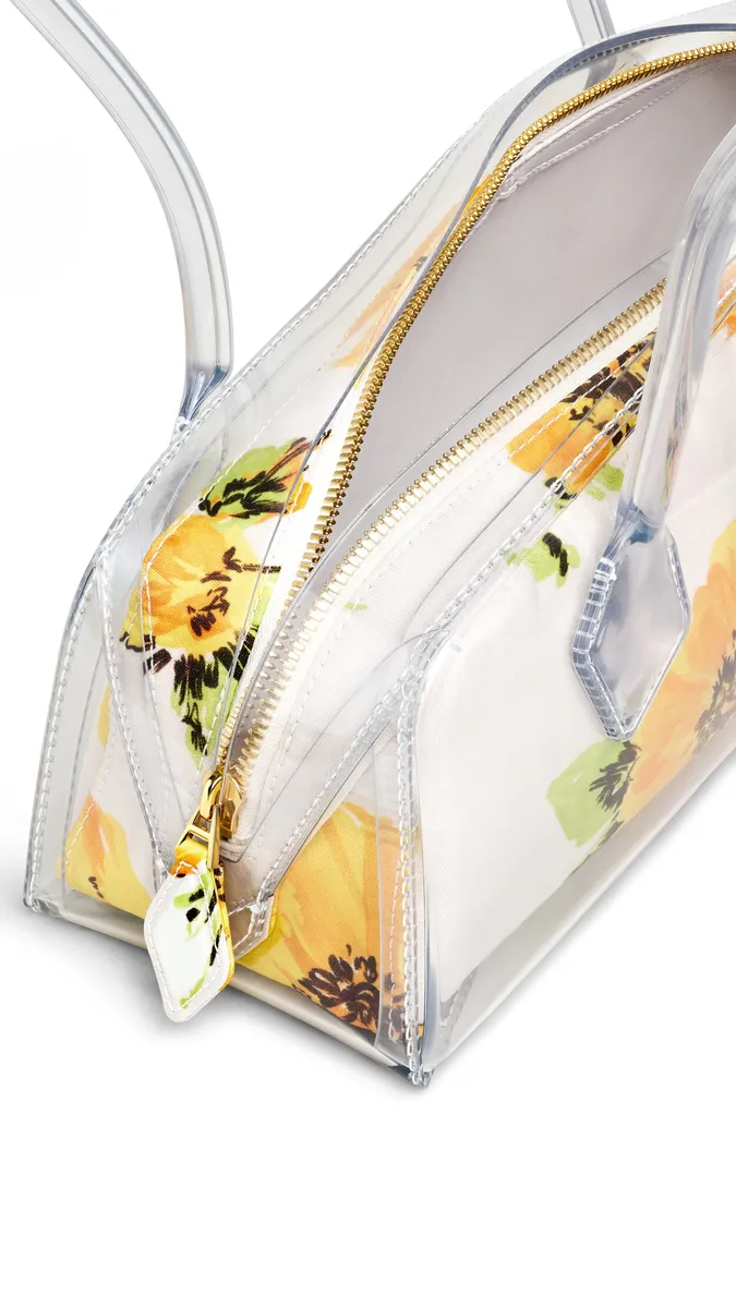 Alaïa Le Teckel Medium Bag In Polyurethane And Flower Print | Thumbnail 3