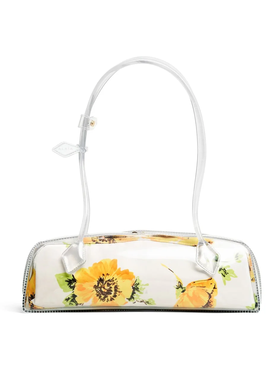 Le Teckel Medium Bag In Polyurethane And Flower Print
