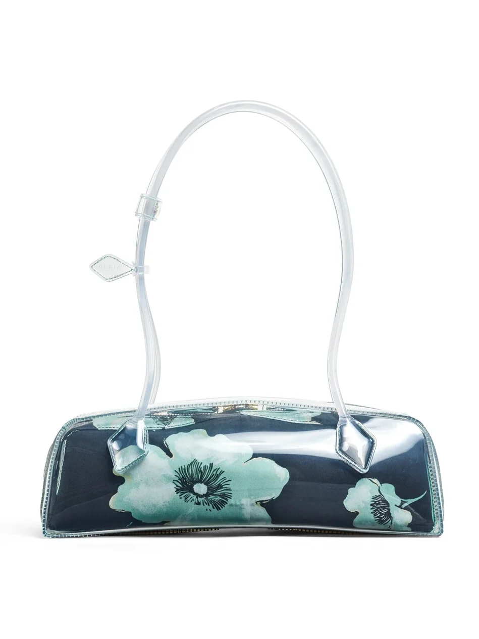 Le Teckel Medium Bag In Polyurethane And Flower Print Le Teckel Medium Bag In Polyurethane And Flower Print