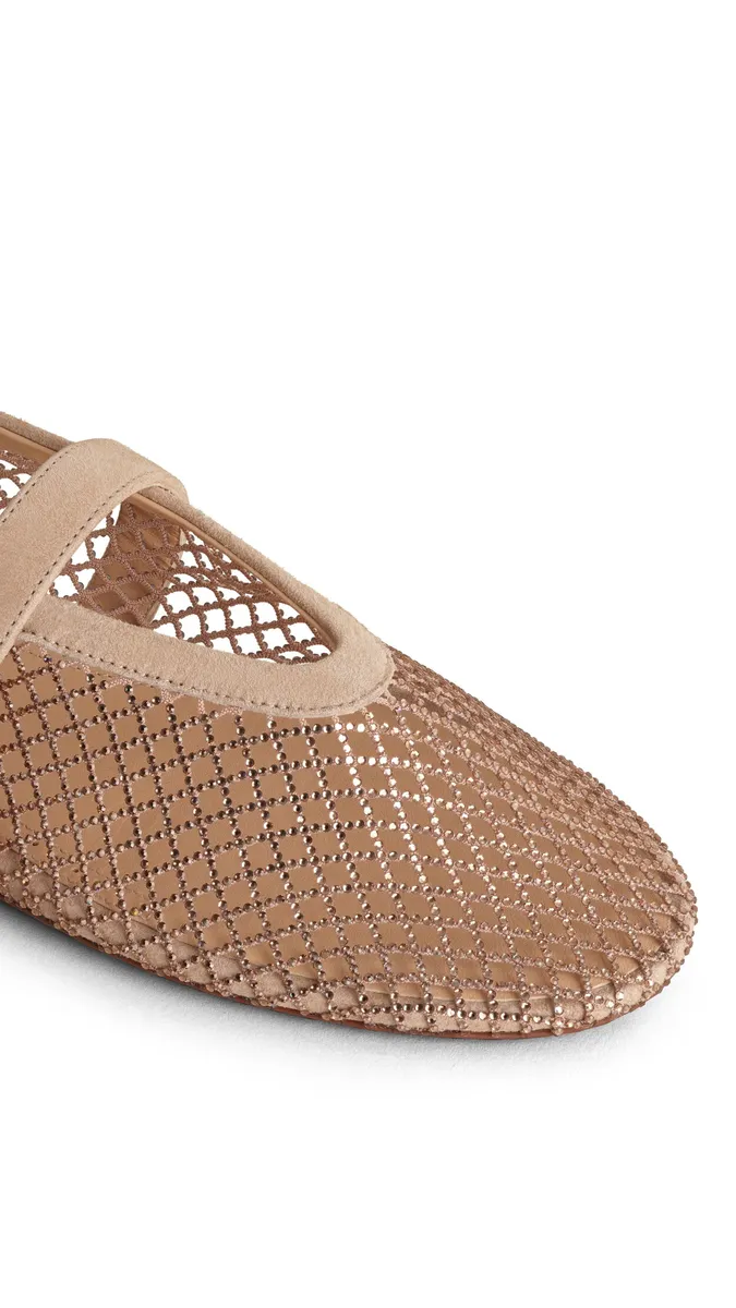 Alaïa Ballet Flats In Strass Fishnet | Thumbnail 4 Alaïa Ballet Flats In Strass Fishnet | Thumbnail 4