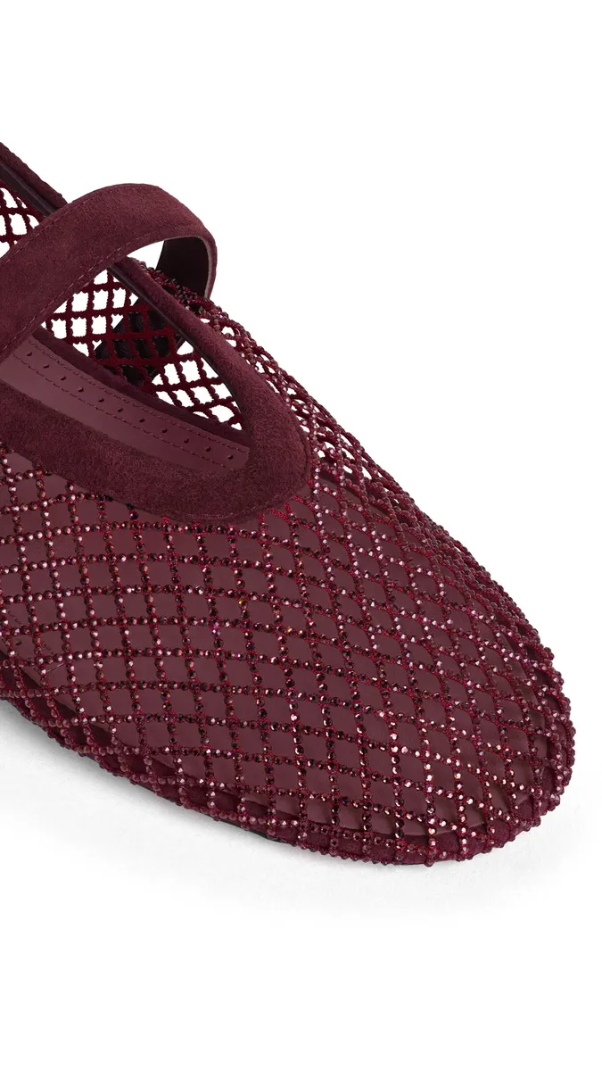 Alaïa Ballet Flats In Strass Fishnet | Thumbnail 4 Alaïa Ballet Flats In Strass Fishnet | Thumbnail 4