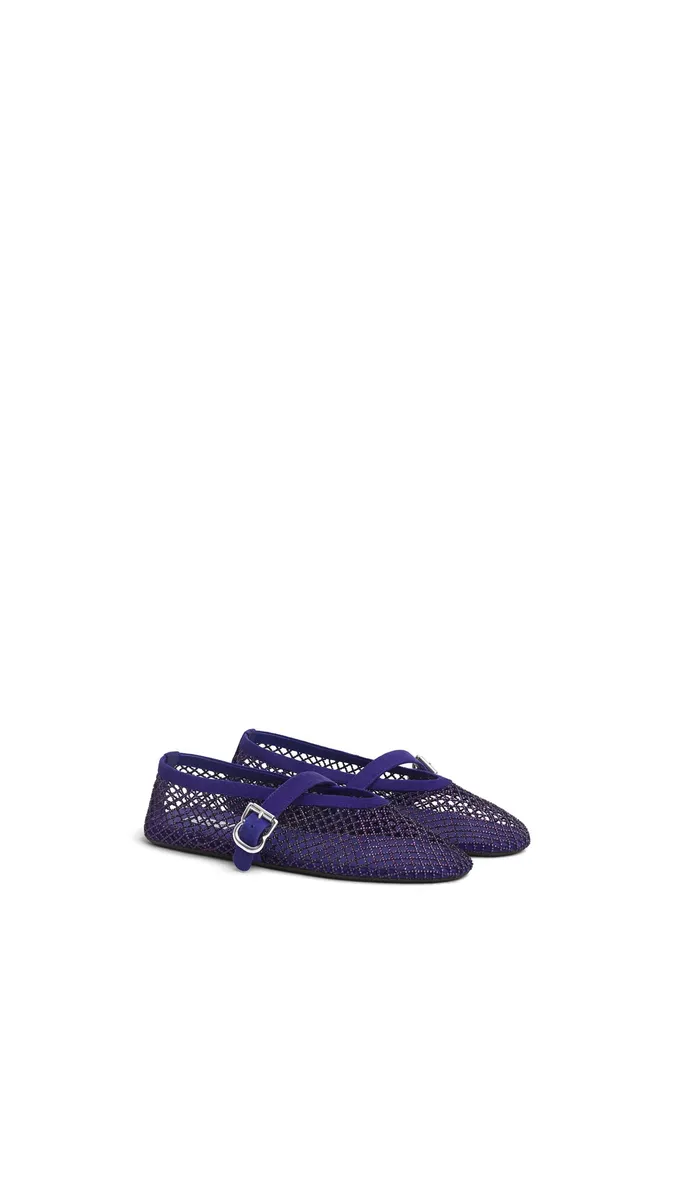 Alaïa Ballet Flats In Strass Fishnet | Thumbnail 2