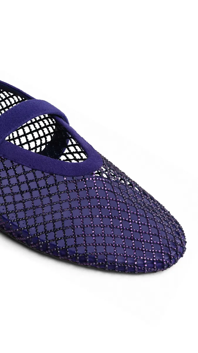 Alaïa Ballet Flats In Strass Fishnet | Thumbnail 4