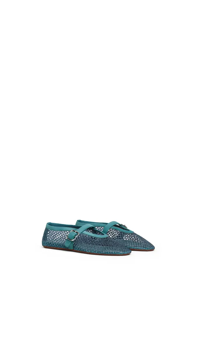 Alaïa Ballet Flats In Strass Fishnet | Thumbnail 2