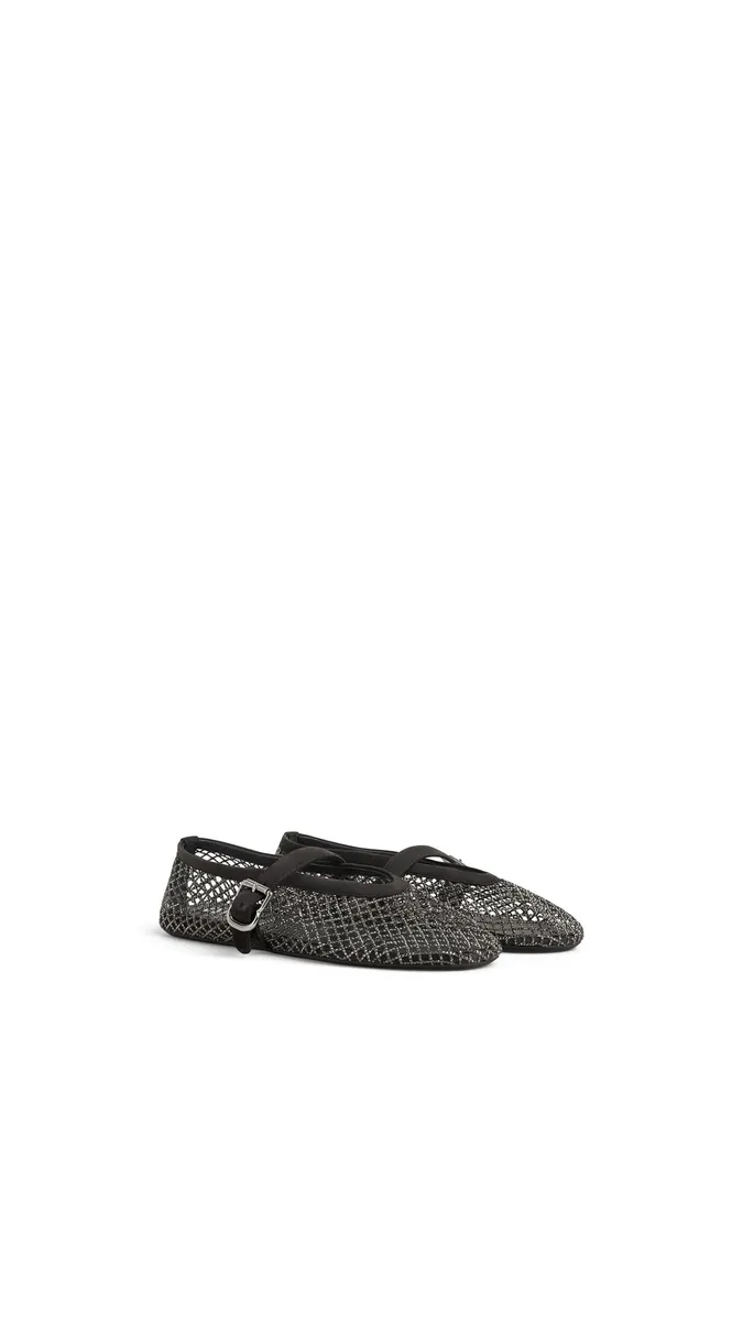 Alaïa Ballet Flats In Strass Fishnet | Thumbnail 2