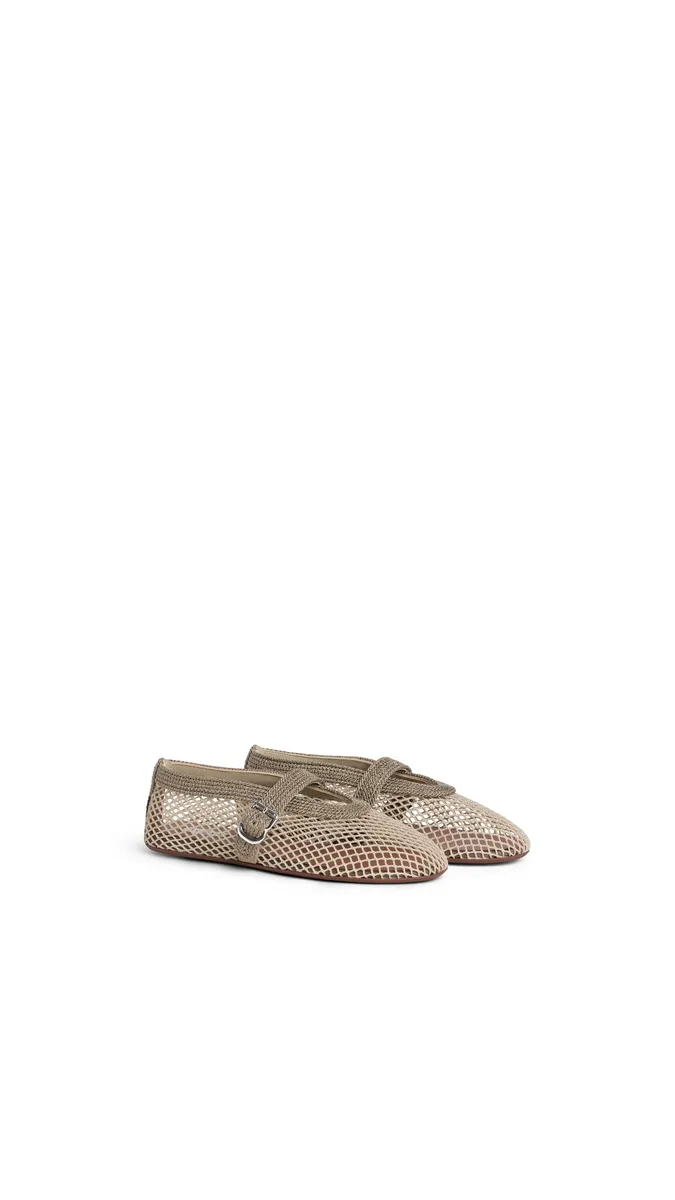 Alaïa Ballet Flats In Fishnet And Satin Cord | Thumbnail 2