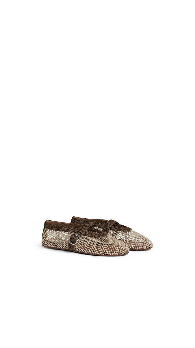 Alaïa Ballet Flats In Fishnet And Satin Cord | Thumbnail 2 Alaïa Ballet Flats In Fishnet And Satin Cord | Thumbnail 2