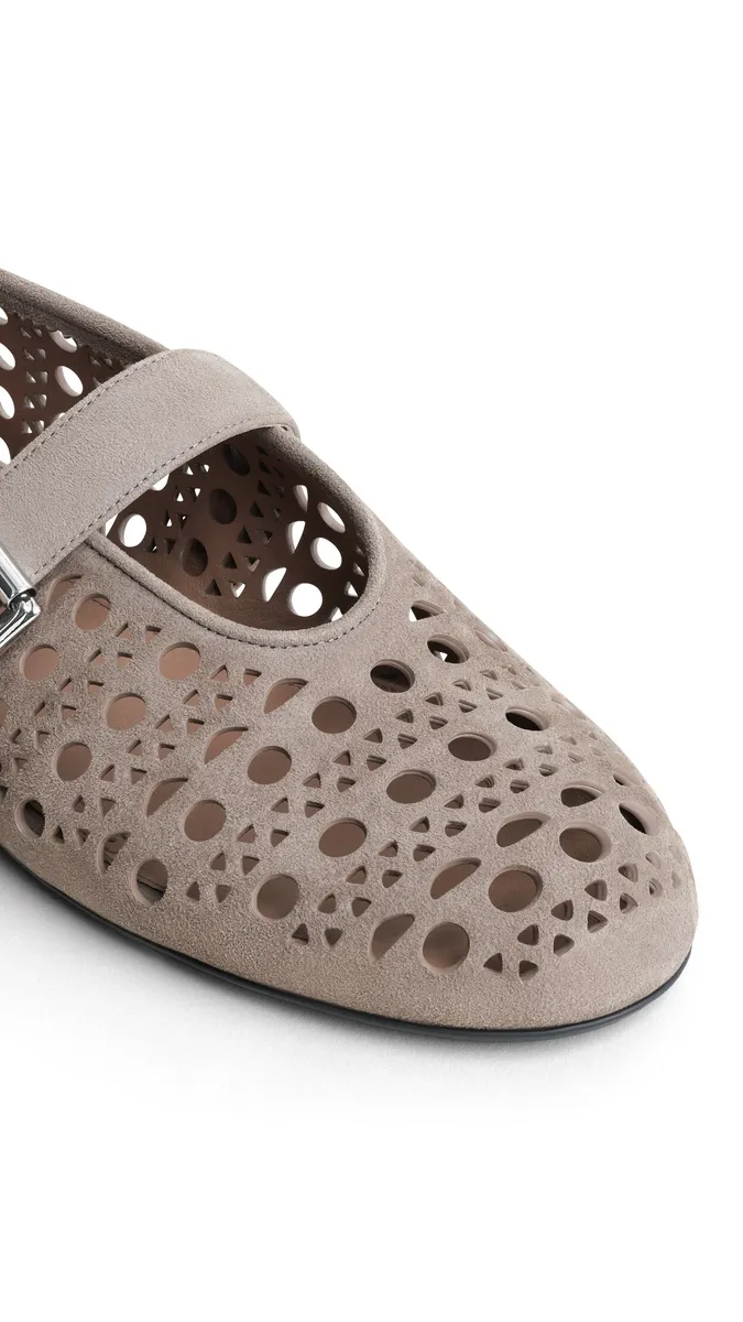 Alaïa Ballet Flats Vienne In Suede | Thumbnail 3 Alaïa Ballet Flats Vienne In Suede | Thumbnail 3