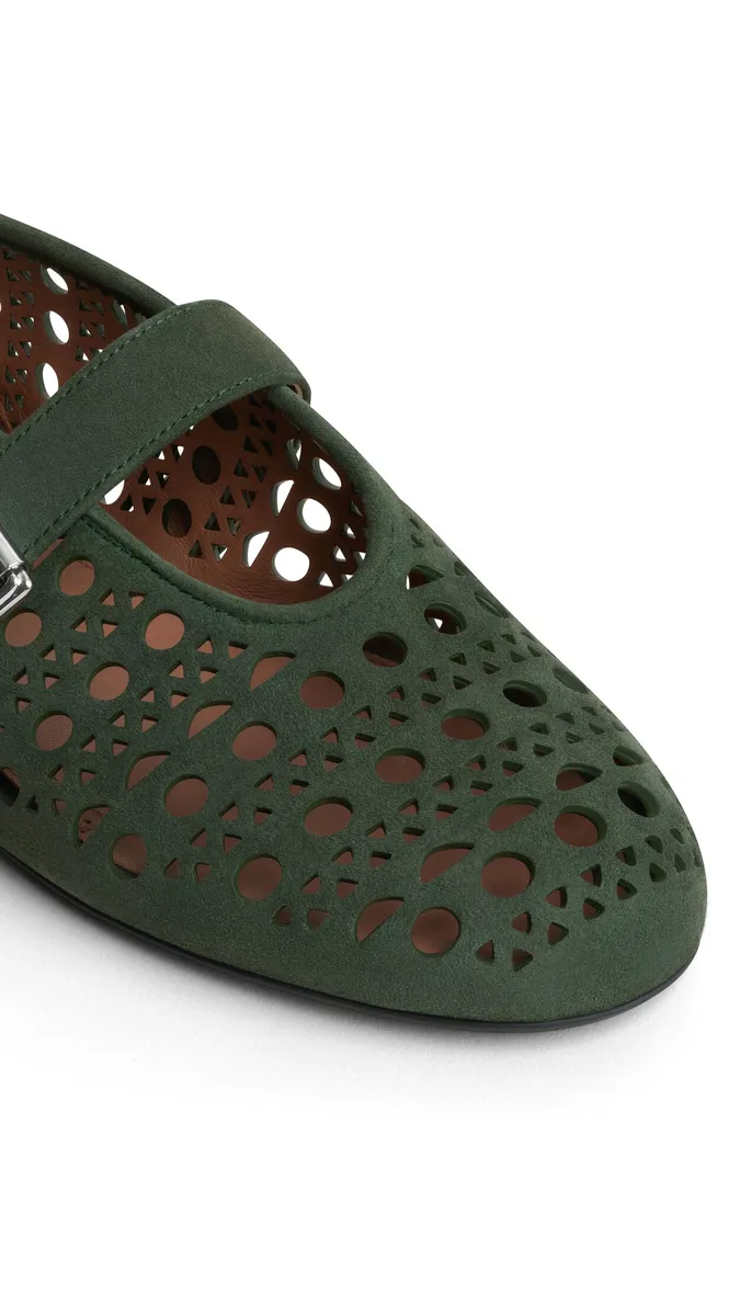 Alaïa Ballet Flats Vienne In Suede | Thumbnail 3 Alaïa Ballet Flats Vienne In Suede | Thumbnail 3