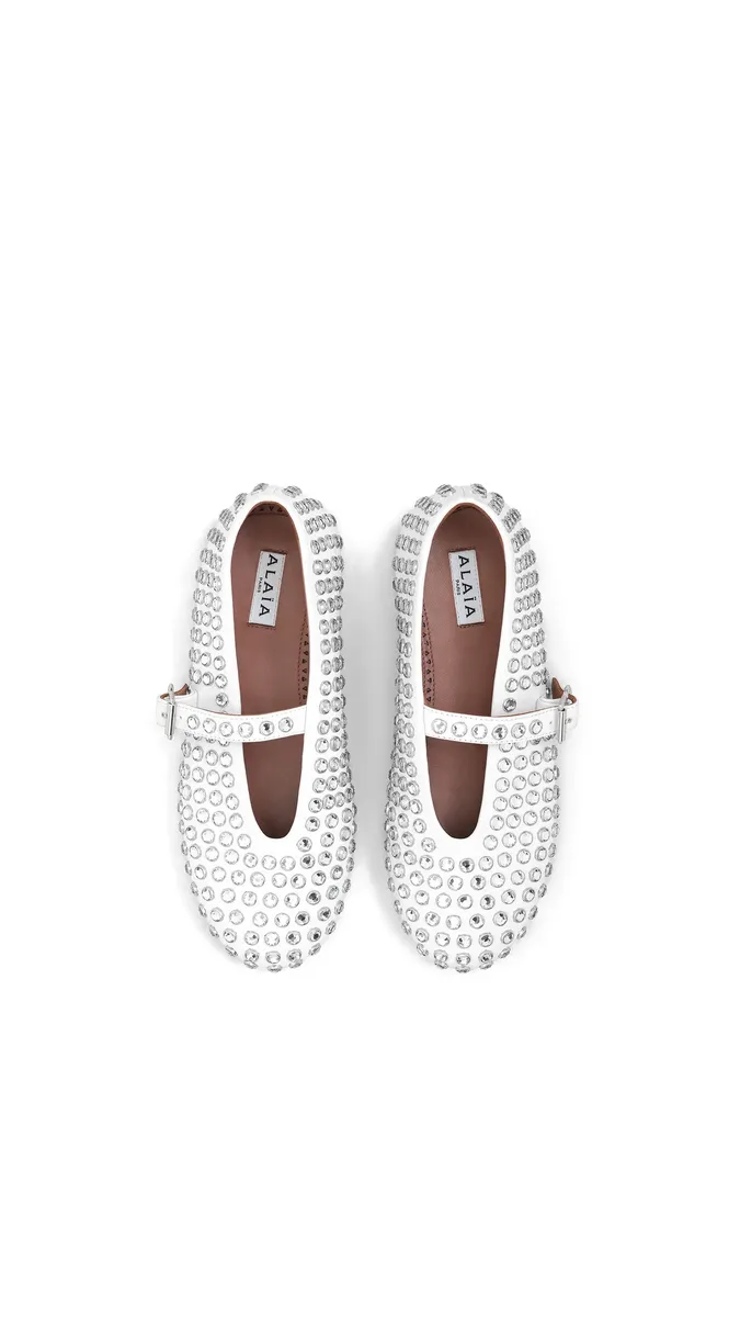 Alaïa Strass Lambskin Ballet Flats | Thumbnail 4 Alaïa Strass Lambskin Ballet Flats | Thumbnail 4