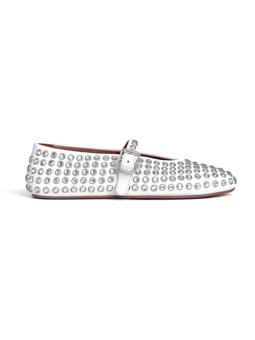 Alaïa Strass Lambskin Ballet Flats