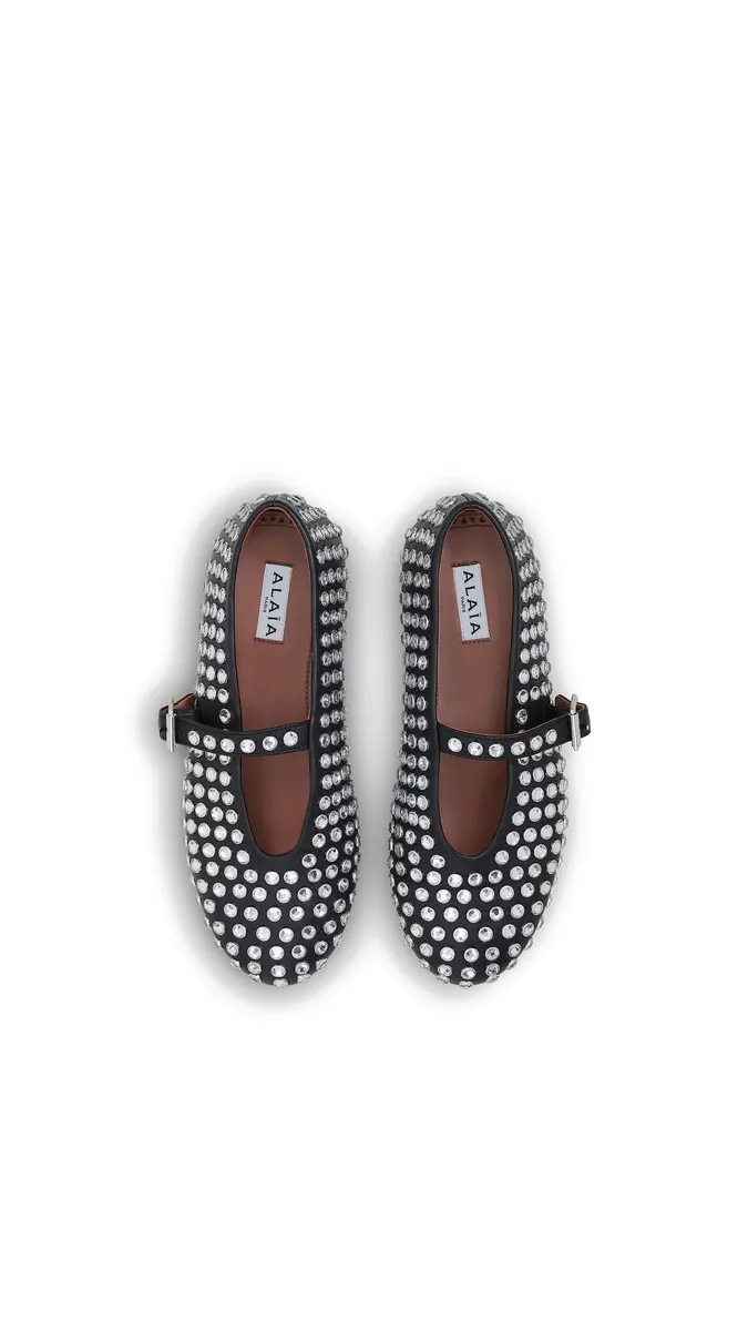 Alaïa Strass Lambskin Ballet Flats | Thumbnail 4 Alaïa Strass Lambskin Ballet Flats | Thumbnail 4