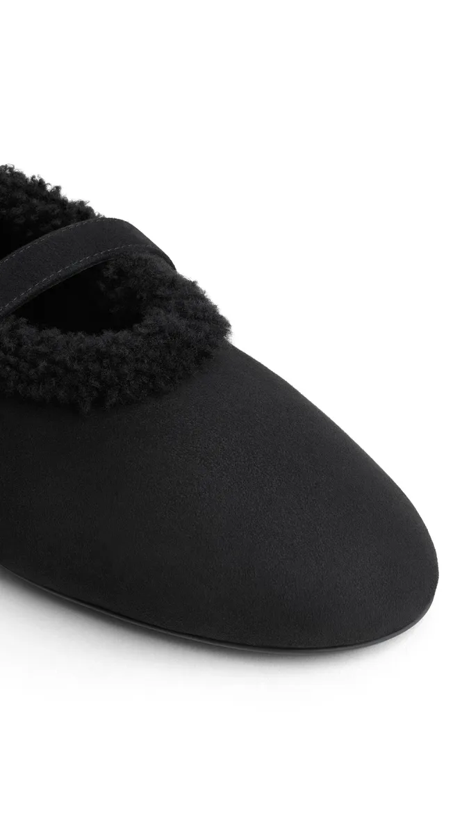Alaïa Ballet Flats In Merino Shearling | Thumbnail 3