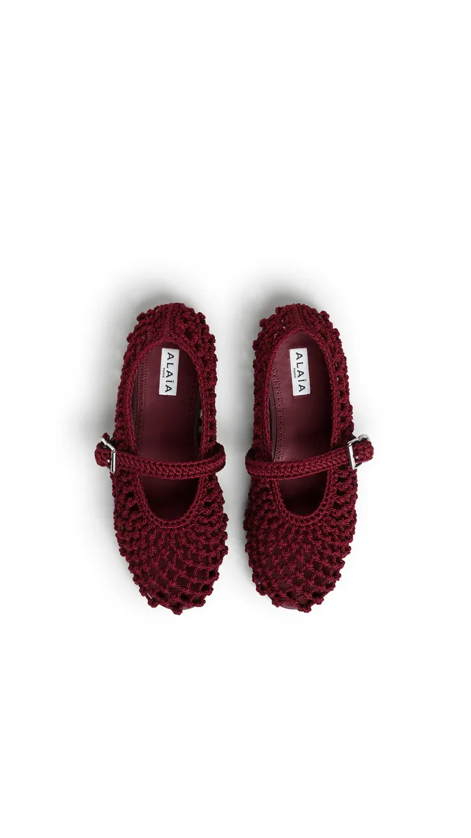 Alaïa Ballet Flats In Satin Cord | Thumbnail 4 Alaïa Ballet Flats In Satin Cord | Thumbnail 4