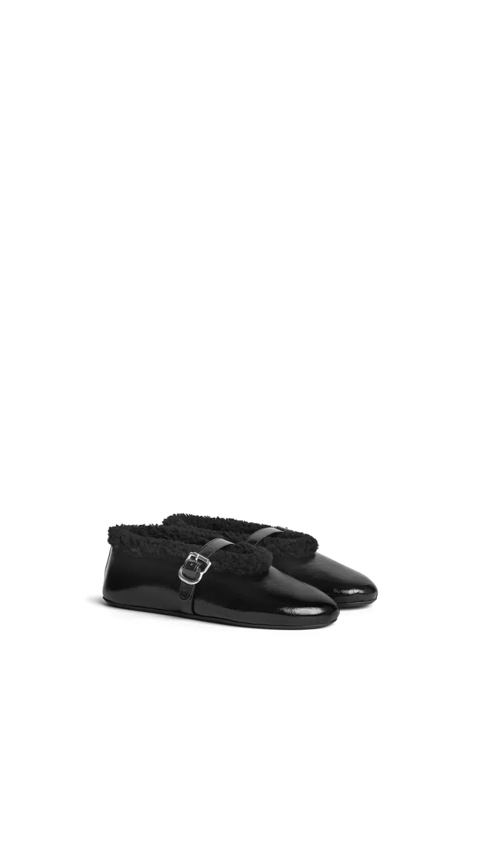 Alaïa Ballet Flats In Naplack Shearling | Thumbnail 2 Alaïa Ballet Flats In Naplack Shearling | Thumbnail 2