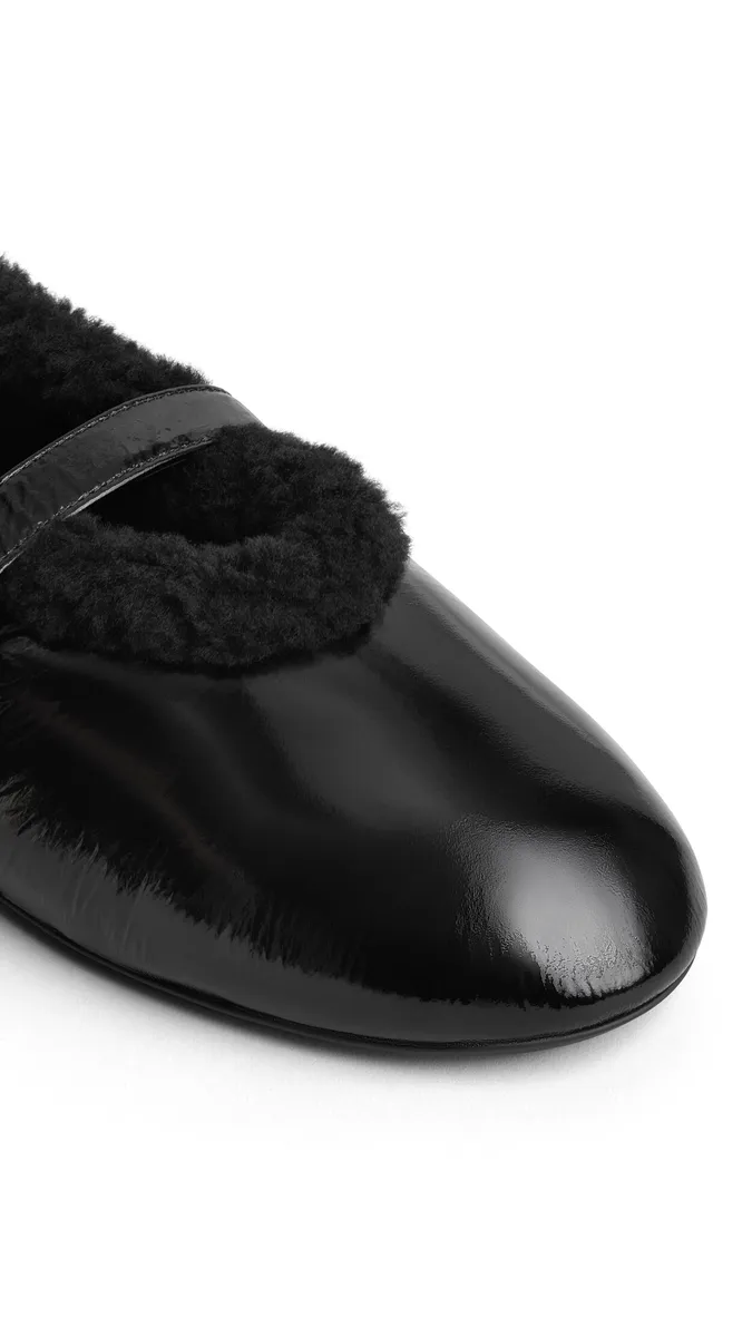 Alaïa Ballet Flats In Naplack Shearling | Thumbnail 3 Alaïa Ballet Flats In Naplack Shearling | Thumbnail 3