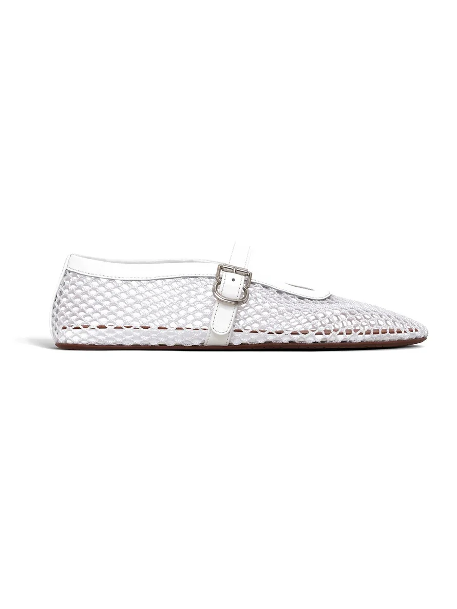 Alaïa Ballet Flats In Fishnet