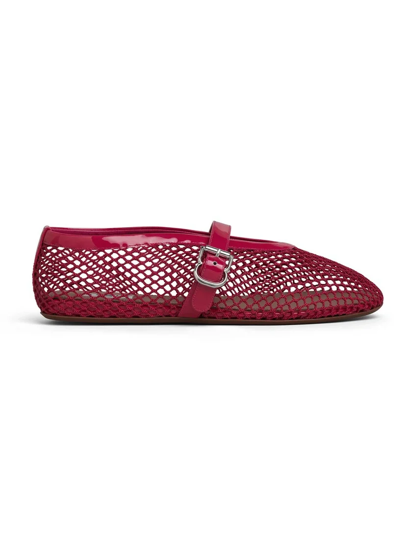 Alaïa Ballet Flats In Fishnet