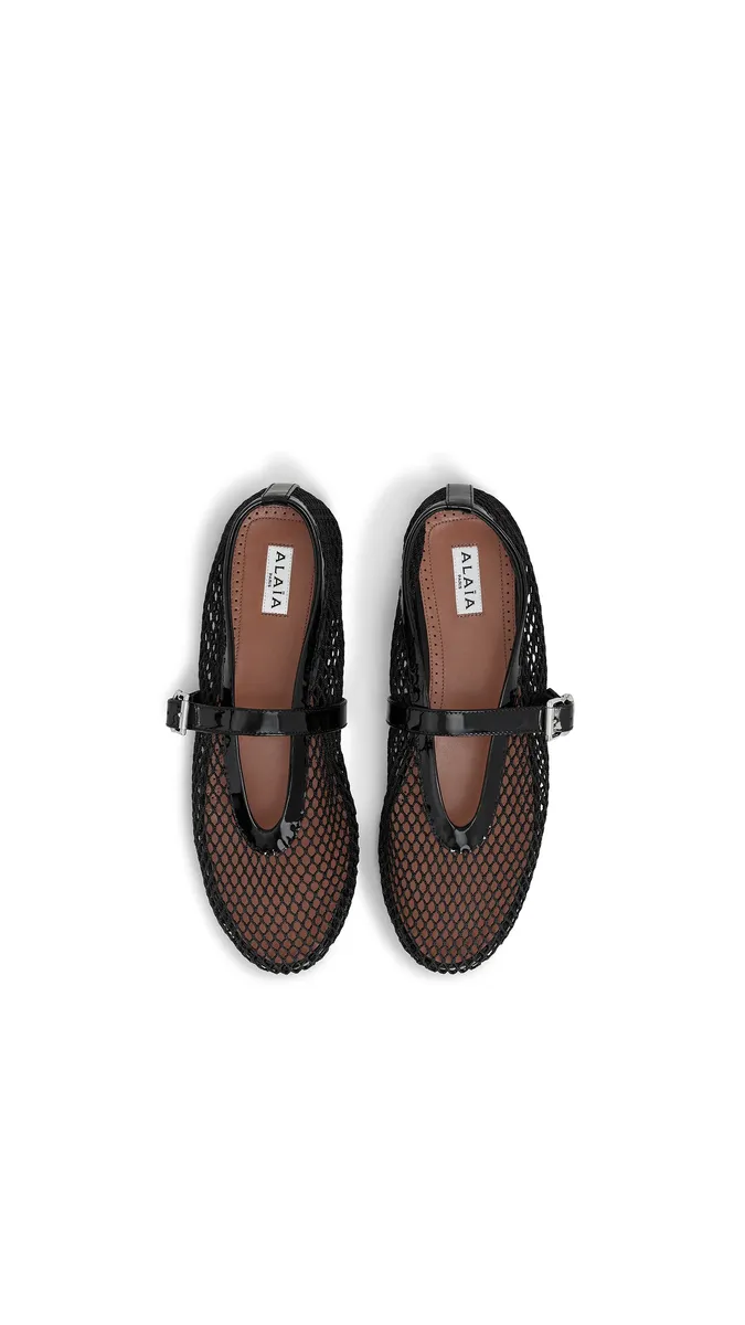 Alaïa Ballet Flats In Fishnet | Thumbnail 4 Alaïa Ballet Flats In Fishnet | Thumbnail 4