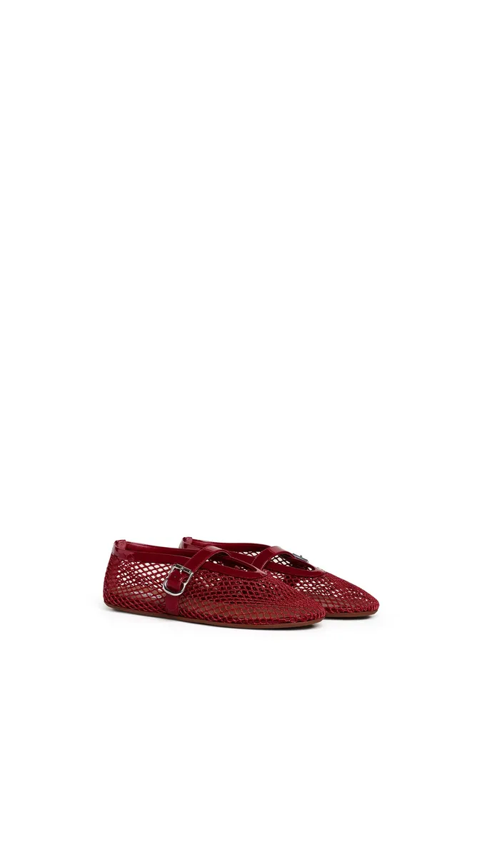 Alaïa Ballet Flats In Fishnet | Thumbnail 4