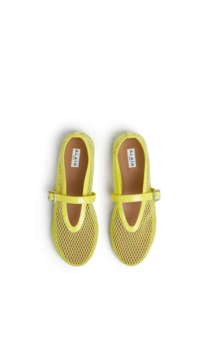 Alaïa Ballet Flats In Fishnet | Thumbnail 4
