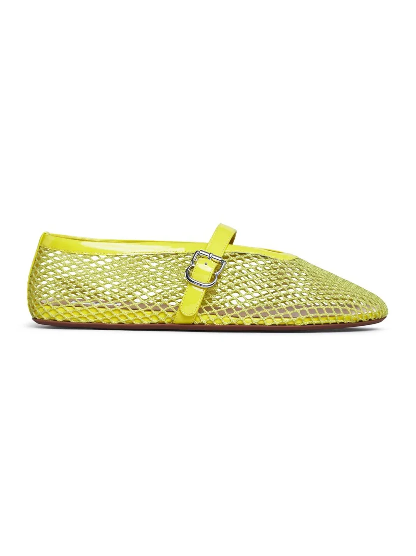 Alaïa Ballet Flats In Fishnet